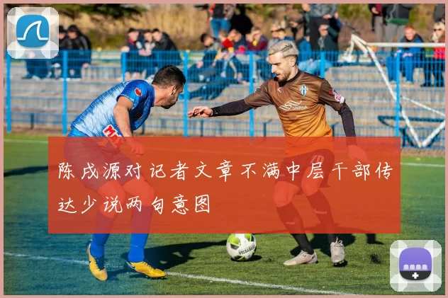 陈戌源对记者文章不满中层干部传达少说两句意图